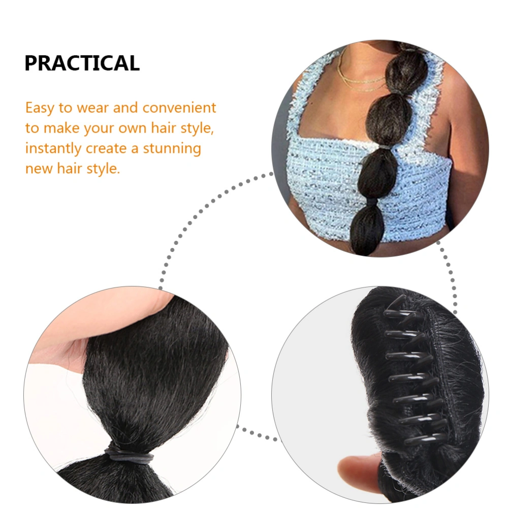 Long Afro Bubble Ponytail Extension with Claw Clip Synthetic Ponytail Hair Piece Wig for Women