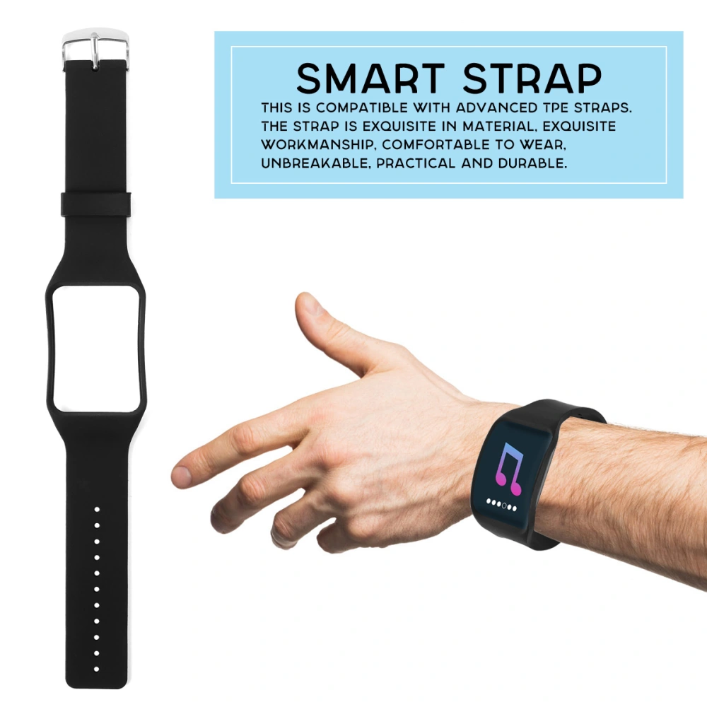 Black Smart Watch Wrist Band Watch Strap Compatible for Smart Watch