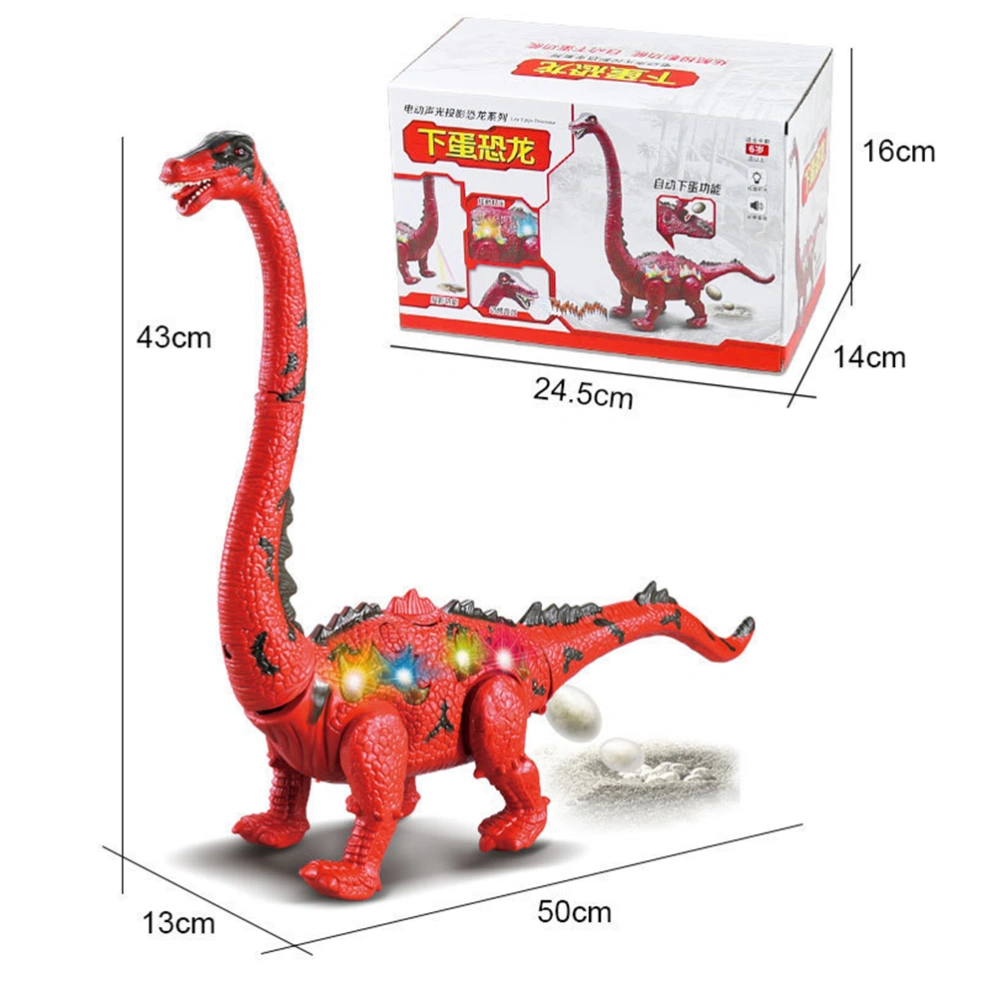 Simulated Animal Model Creative Dinosaur Toy Funny Electric Dinosaur Toy Educational Plaything for Kids Baby (Red Without Battery)