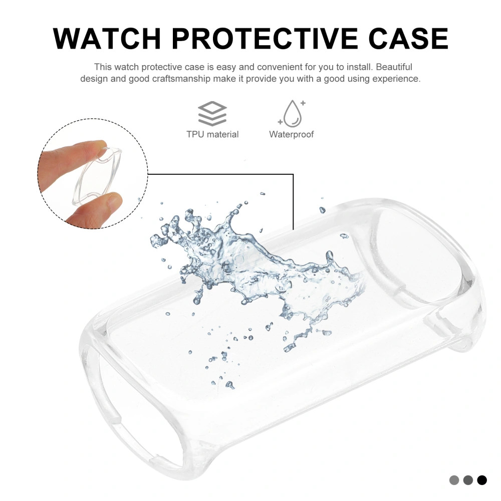 3Pcs Watch Screen Protector Cases Full Coverage TPU Case Watch Accessories