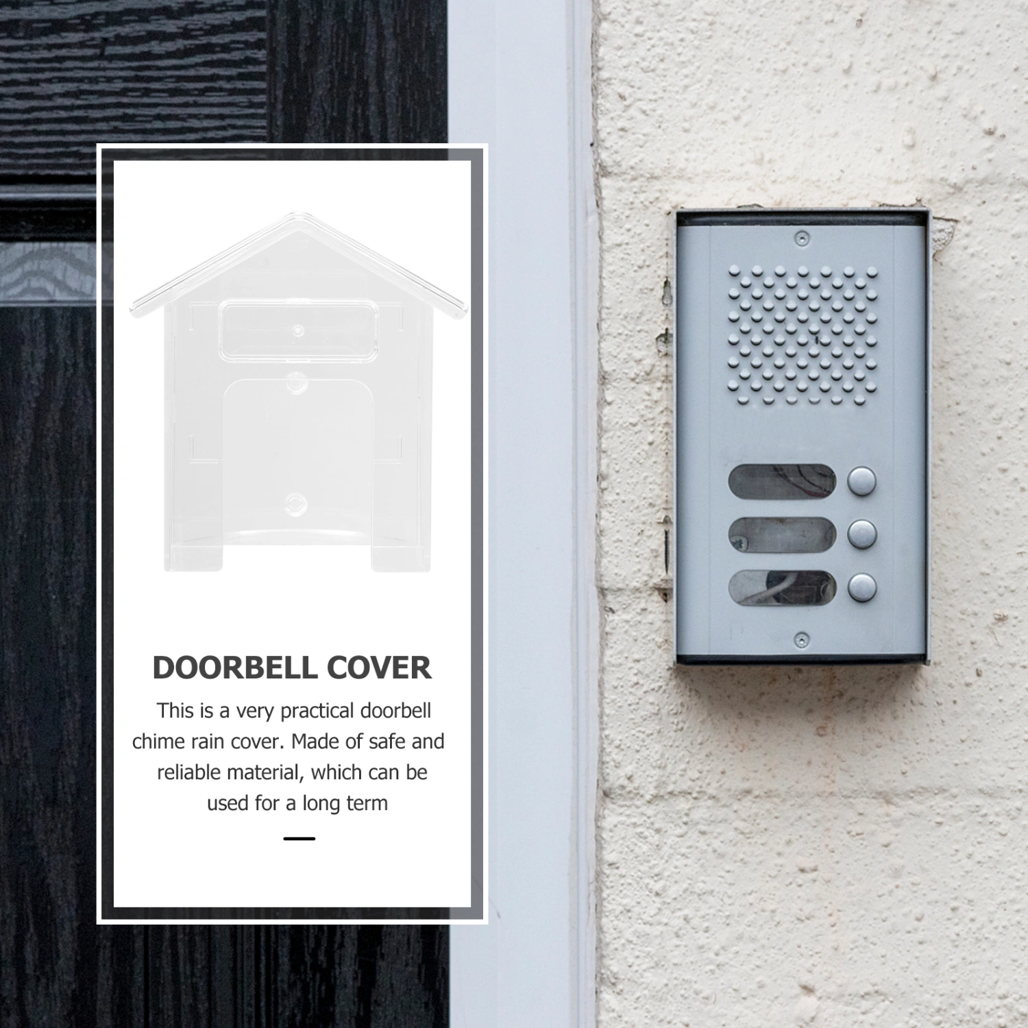 2pcs Doorbell Waterproof Covers Waterproof Doorbell Covers Plastic Door Bell Protectors