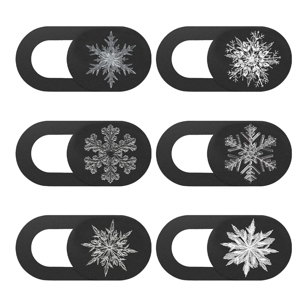 6pcs Laptop Camera Cover Slide Camera Snowflake Cover Webcam Privacy Cover