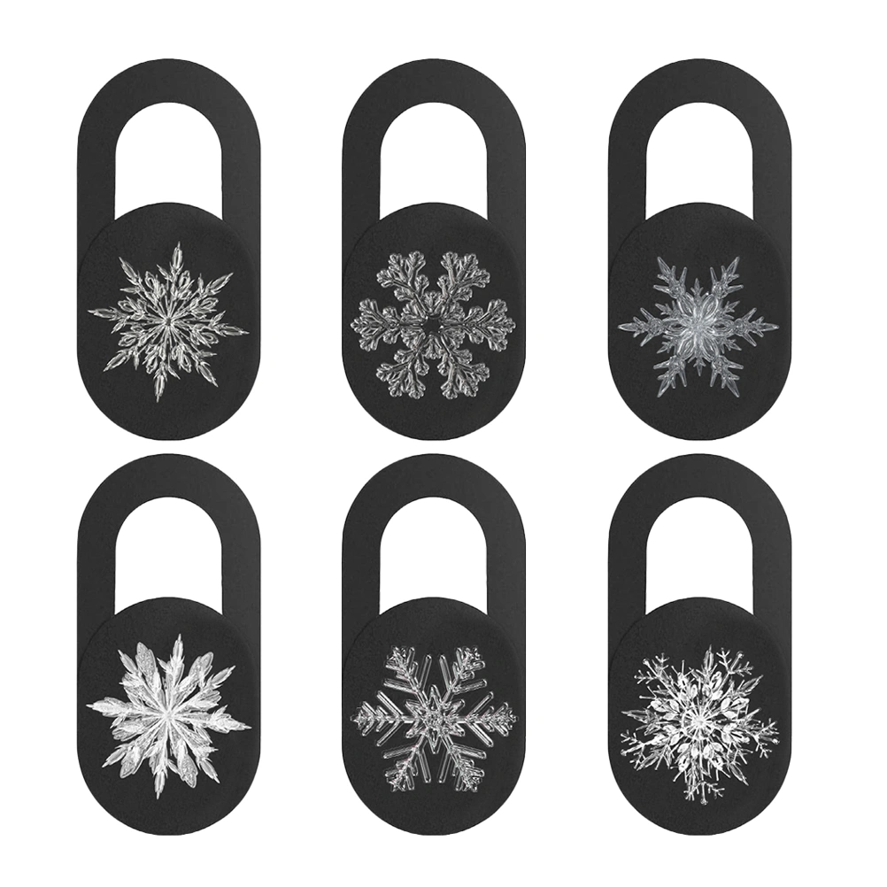 6pcs Laptop Camera Cover Slide Camera Snowflake Cover Webcam Privacy Cover