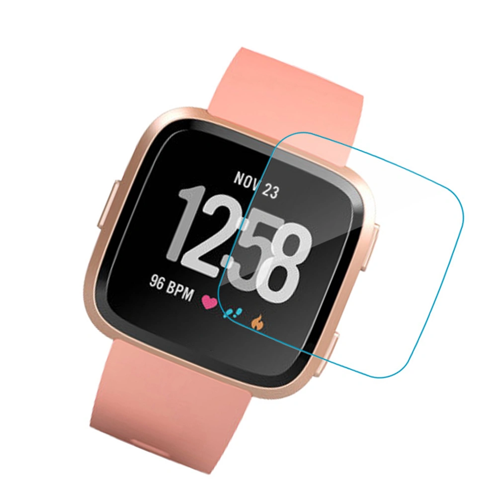 4PCS 2.5D Smartwatch Tempered Glass Film Full Cover Screen Protector Compatible for Fitbit Versa (Card Paper Bag)