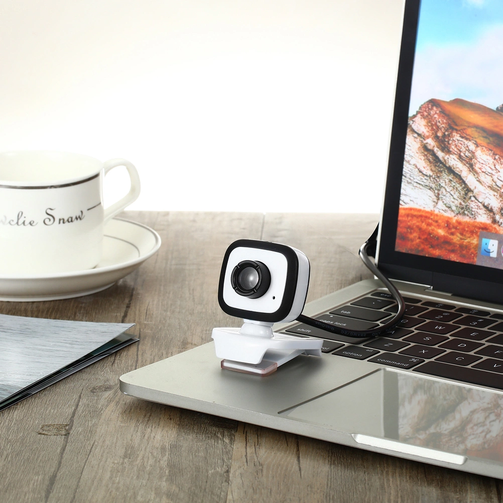8MP USB Computer Webcam Live Broadcast Streaming Web Camera with Microphone (White)