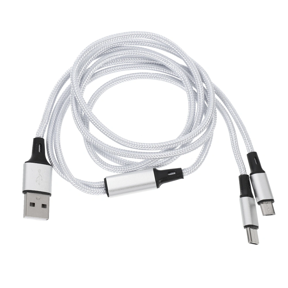 Dual Charging Cable Nylon Braided USB Cable Phone Charger Cord Data Line