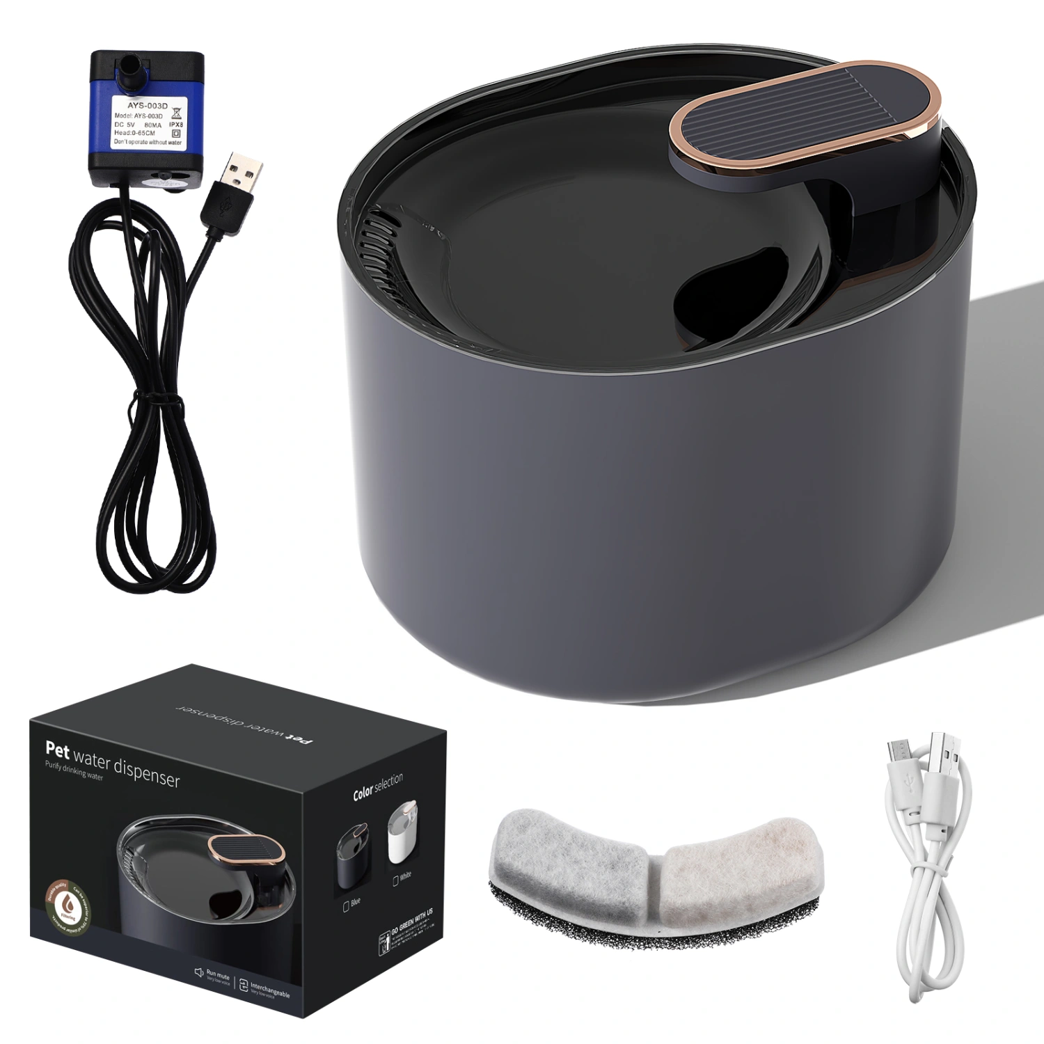 Automatic Electric Water Feeder Pet Dog Cat Water Fountain with Filter Drinking Dispenser