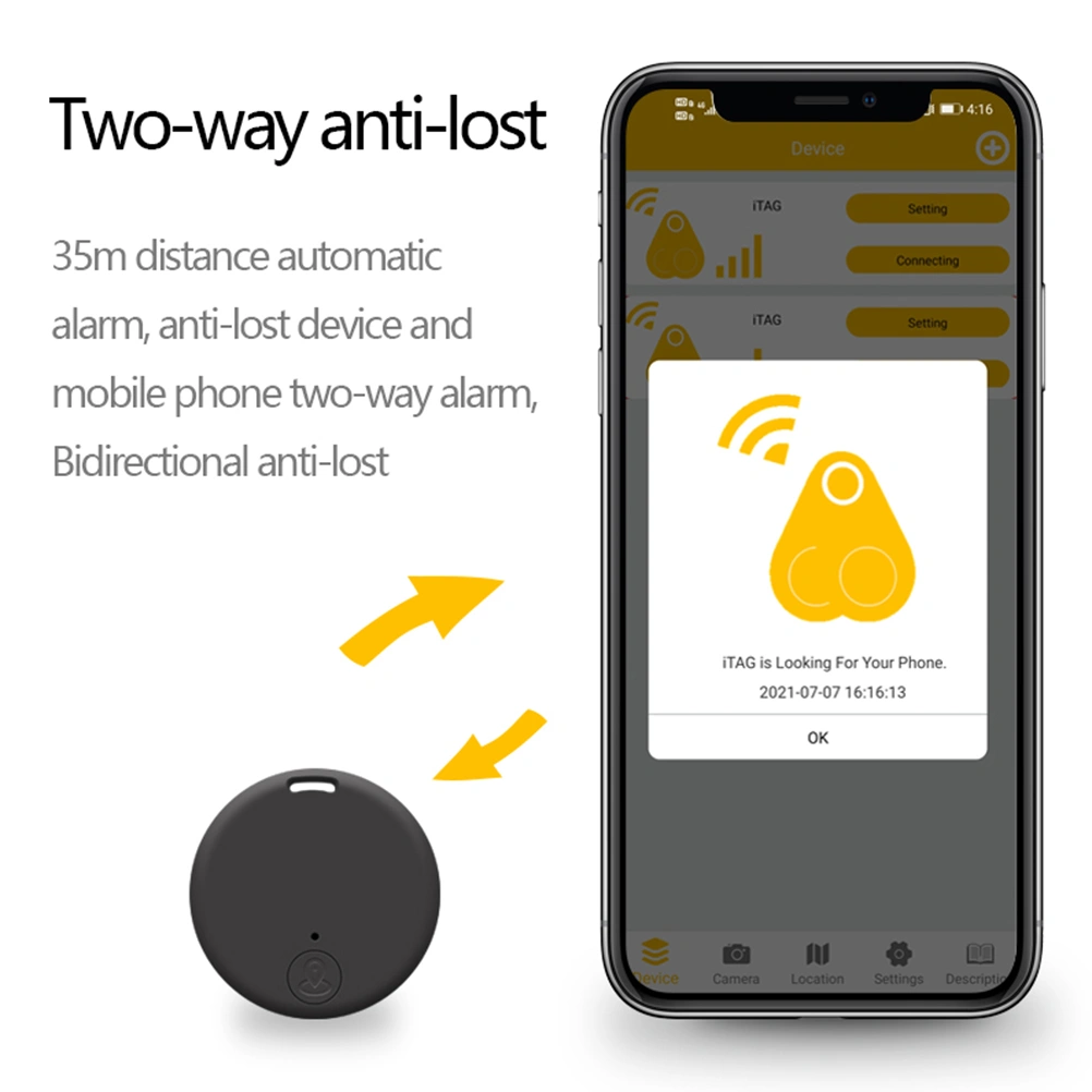 Mini Item Finder Anti-lost Device Tracking Finder Locator for Keys Wallet Pet Kids