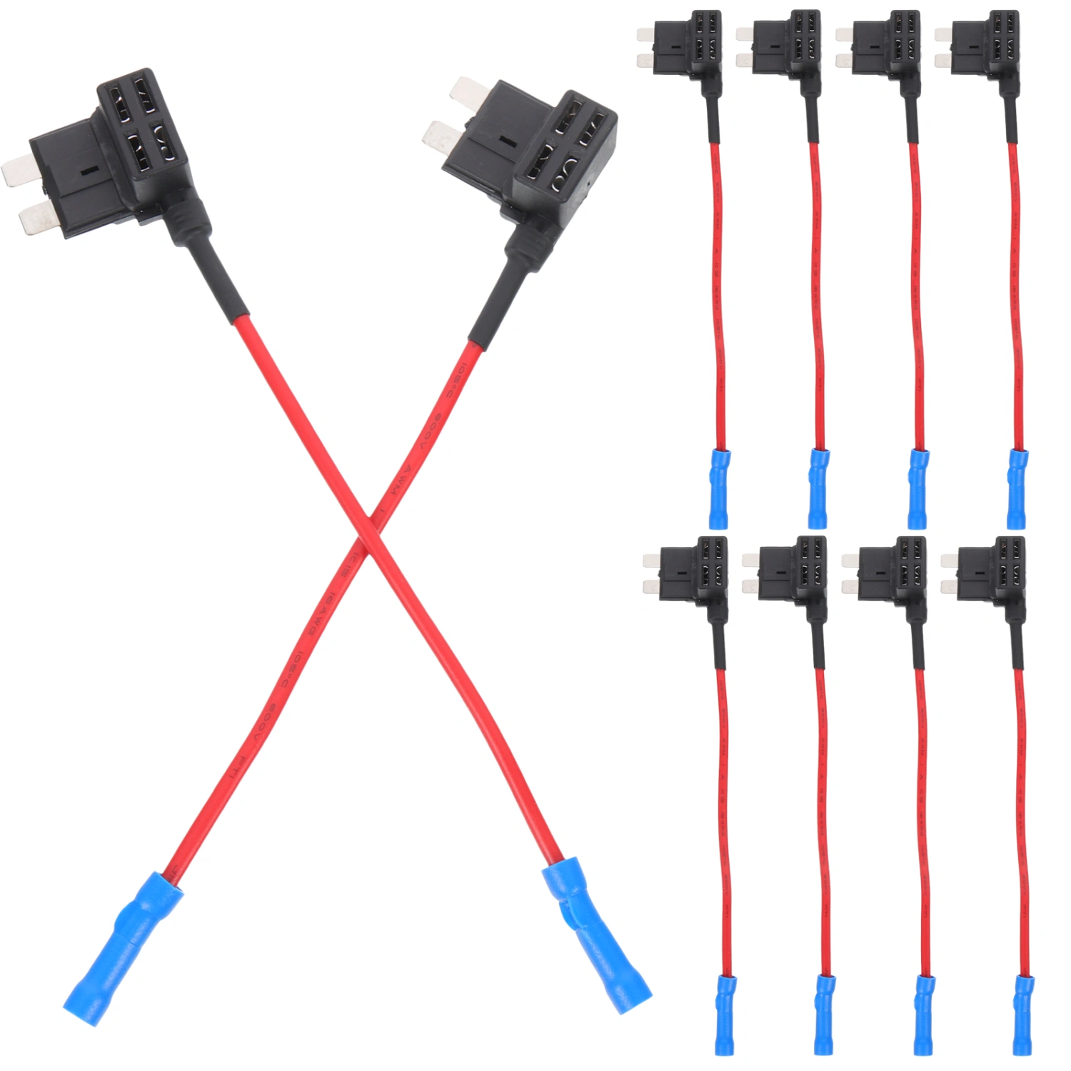 10pcs In Line Fuse Holder Fuse Tap Adapter Fuse Standard Plug Socket Accessory