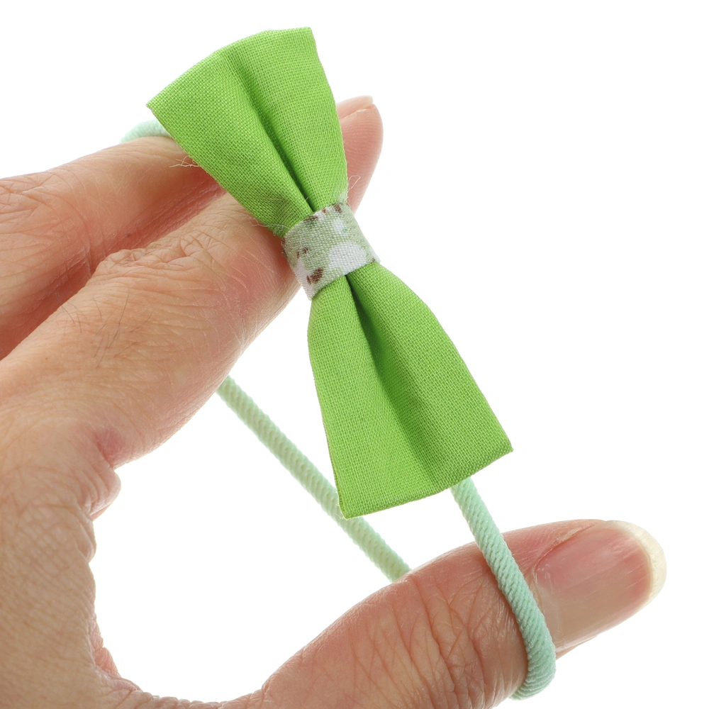 10pcs Cute Bow Hair Ties Small Toddler Girls Ponytail Holders Elastic Bands Hair Accessories