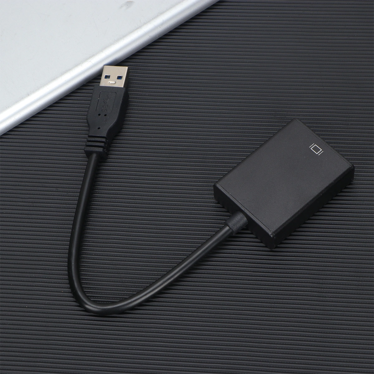 1PC USB3.0 to Cable High Definition Adapter Single Direction Converter USB Cable Adapter with Drive (Black)
