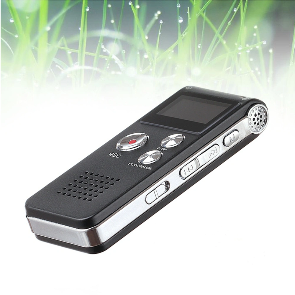 16G Digital Voice Recorder Professional Recording Pen Mini USB Dictaphone Portable Audio Recorder (Black)