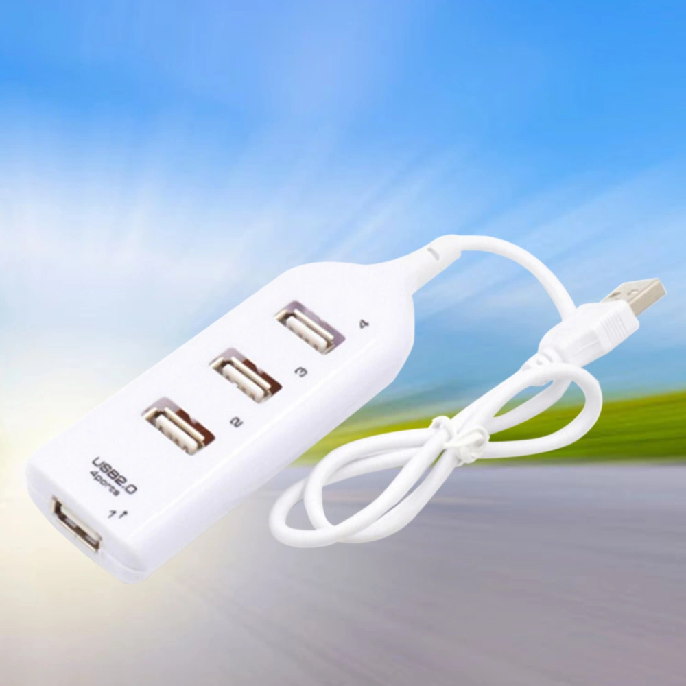 Portable High USB 2.0 Data Expansion Hub USB Splitter for Windows XP/ Vista 7 8 10 Laptop PC Computer (White)