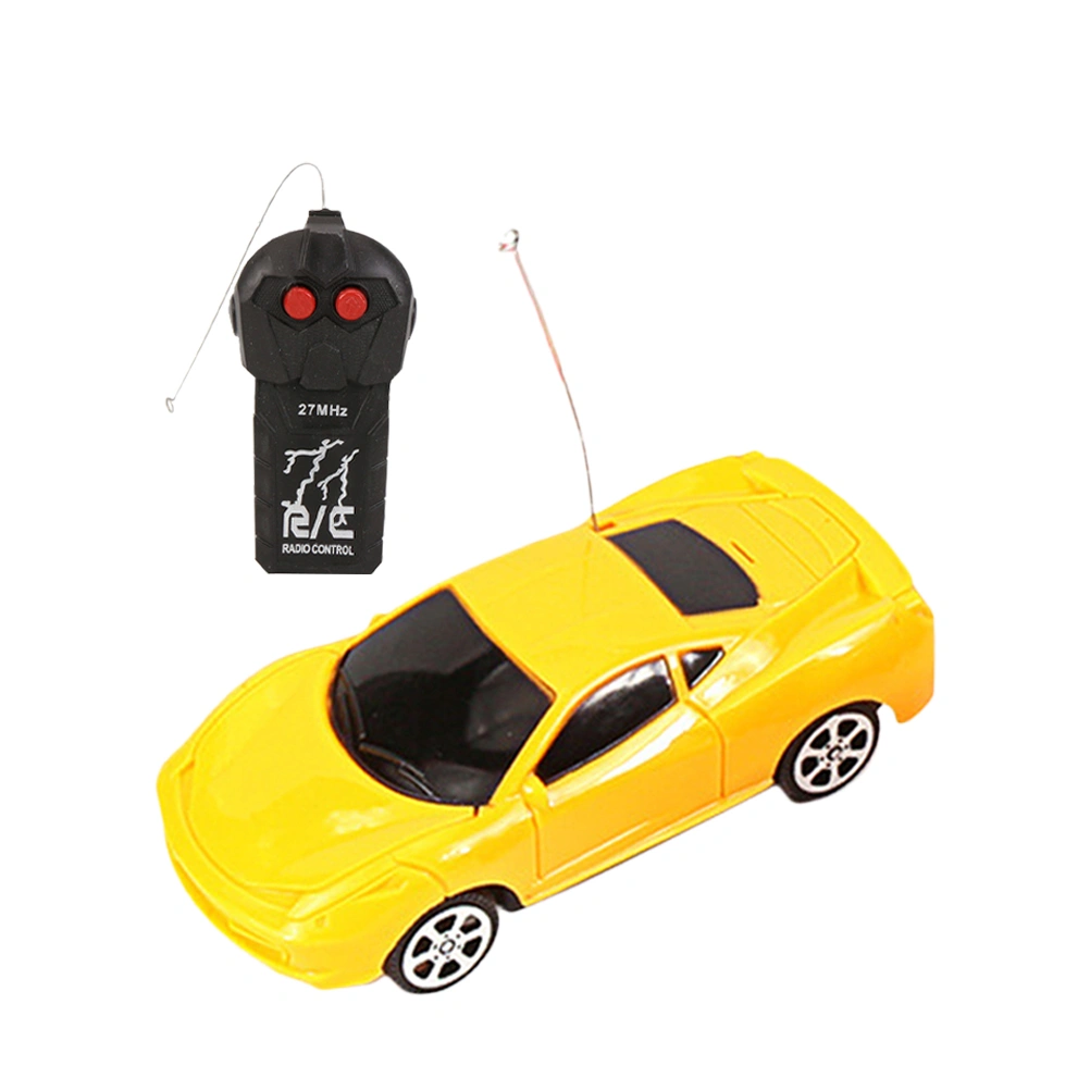 2Pcs 1:26 Simulation Electric Vehicle Toy Car Model Cartoon RC Race Car (Car + Remote Random Color and Type)