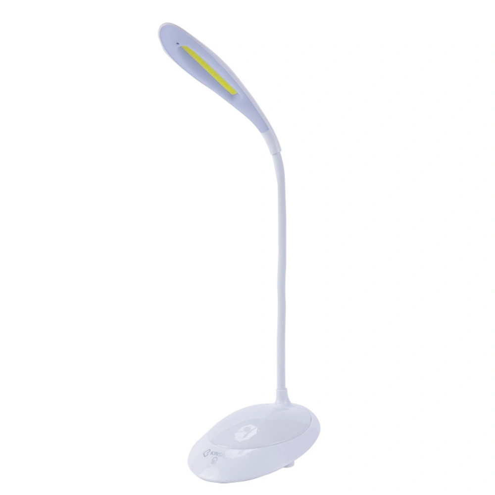 LED Change Color Reading Lamp Creative Touch Foldiong Lamp for Bedroom School Home (White, With Battery)