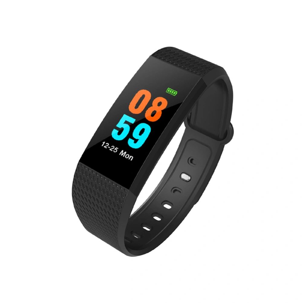 Smart Watch Heart Rate Monitor Color Screen Watch Pedometer Monitor Smart Band Bracelet (Black)