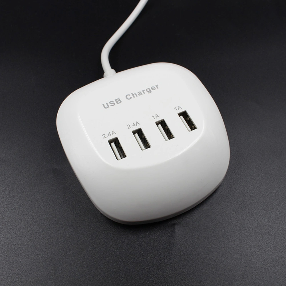 Portable 4 Ports Hub Multi-Port USB Rapid Charger for Smartphone Tablet Quick Wall Charger (US Plug)