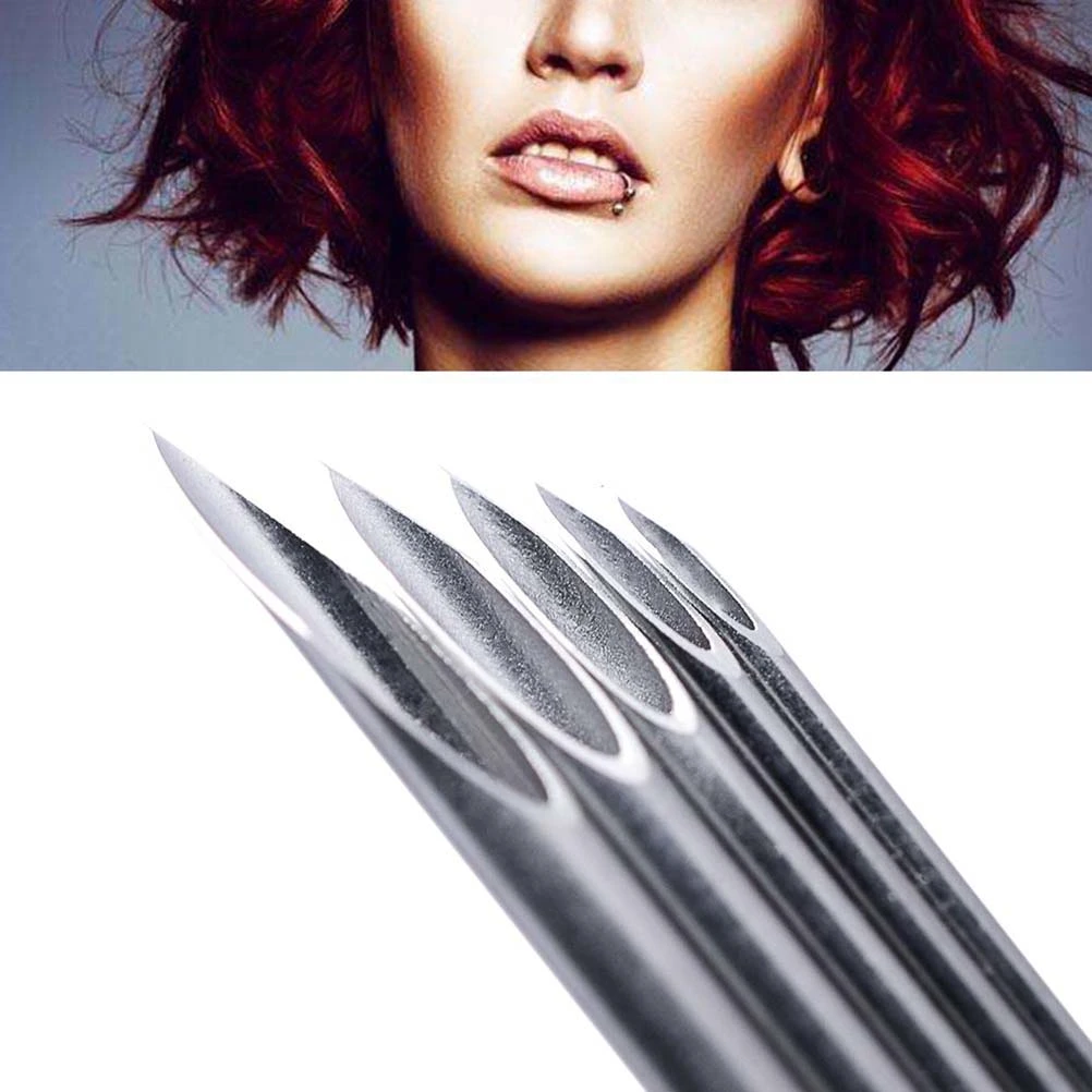 100 Pcs Ear Nose Piercing Needles Body Piercing Needles Including Sizes 12G 14G 16G 18G 20G for Piercing Supplies Piercing Kit Body Piercing Tool