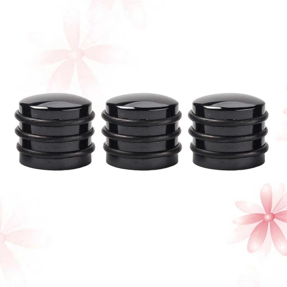 3pcs O-Ring Volume Control Knob with Dome for Guitar Bass Parts Accessory GD112 (Black)