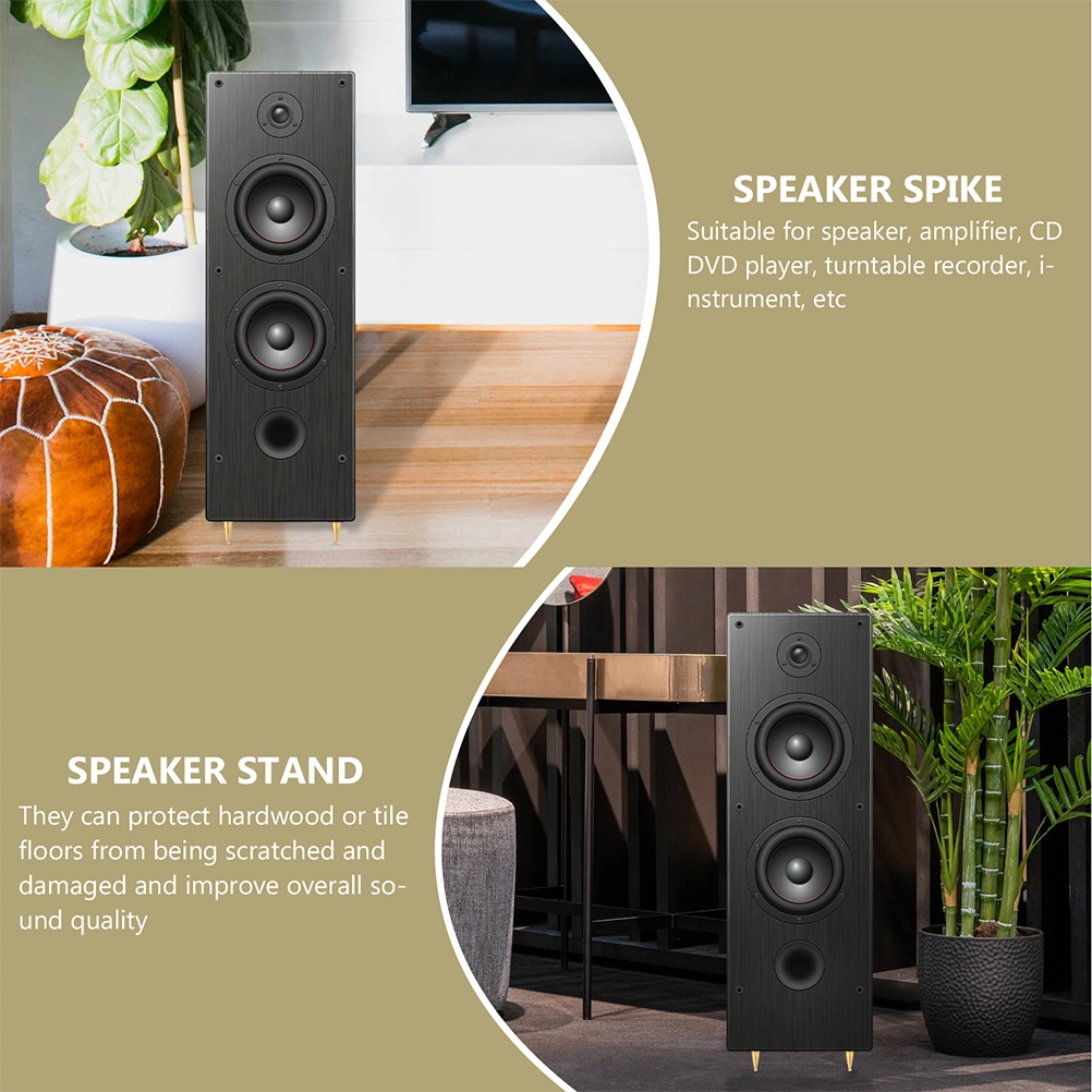 8Pcs Speaker Copper Spikes Speaker Feet Shockproof Stand Decorative Base