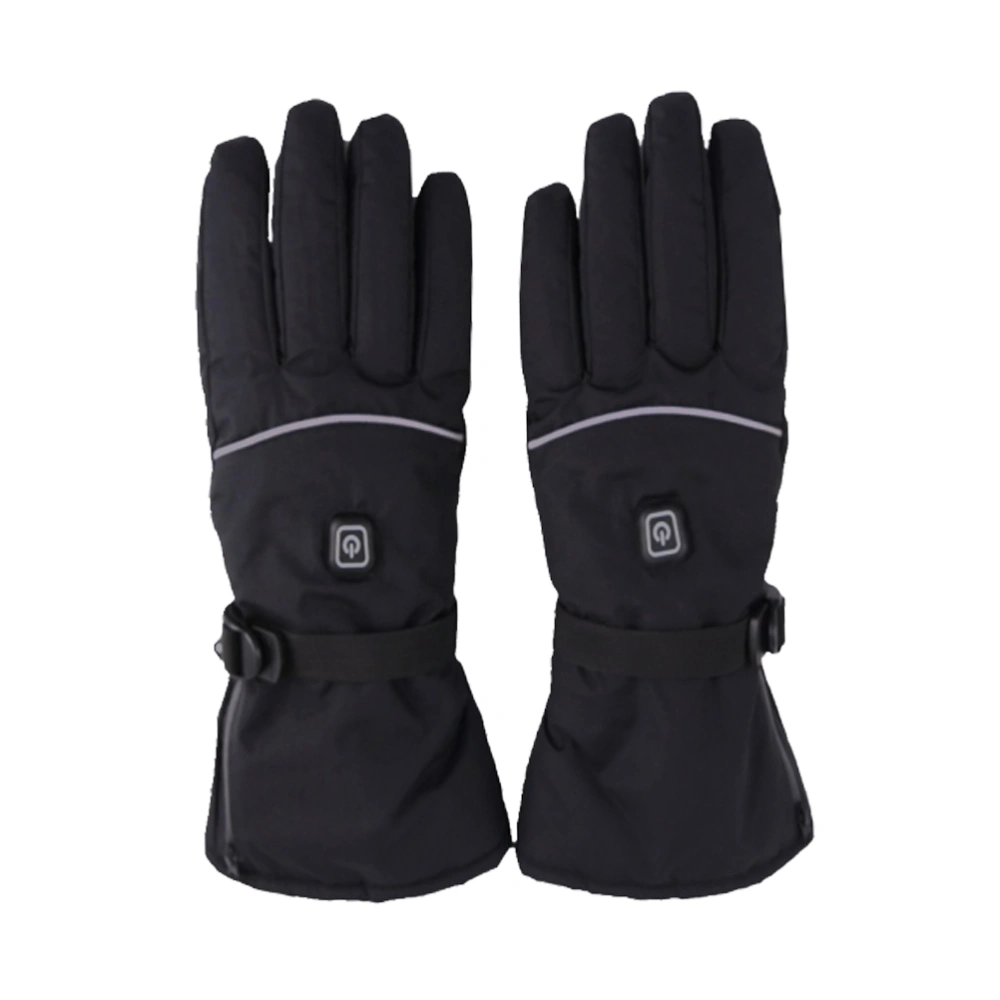 1 Pair Winter Electric Gloves Battery Charging Thermal Heating Gloves for Skiing Outdoor Sports Without Battery