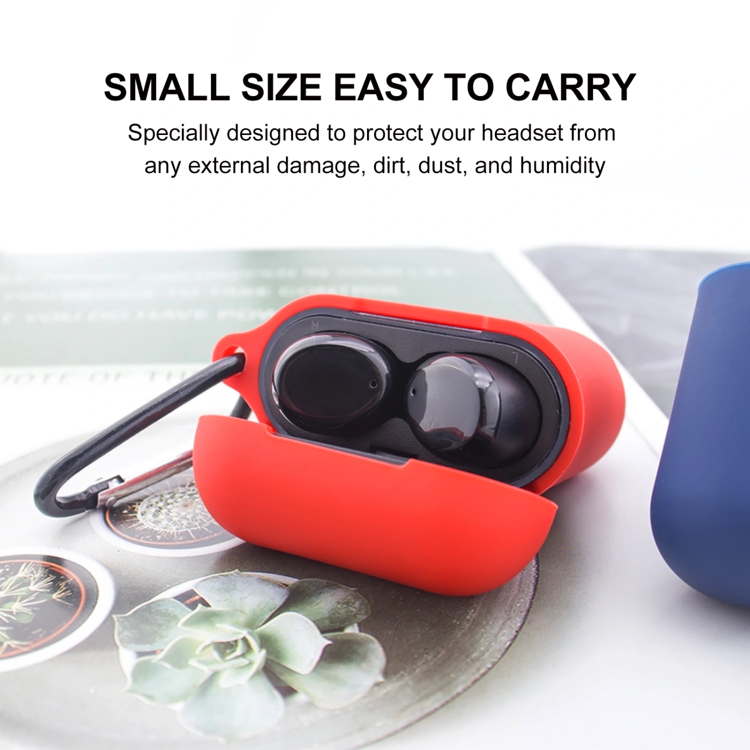 1pc Headphone Box Earphone Protective Case Compatible for T6 (Red)