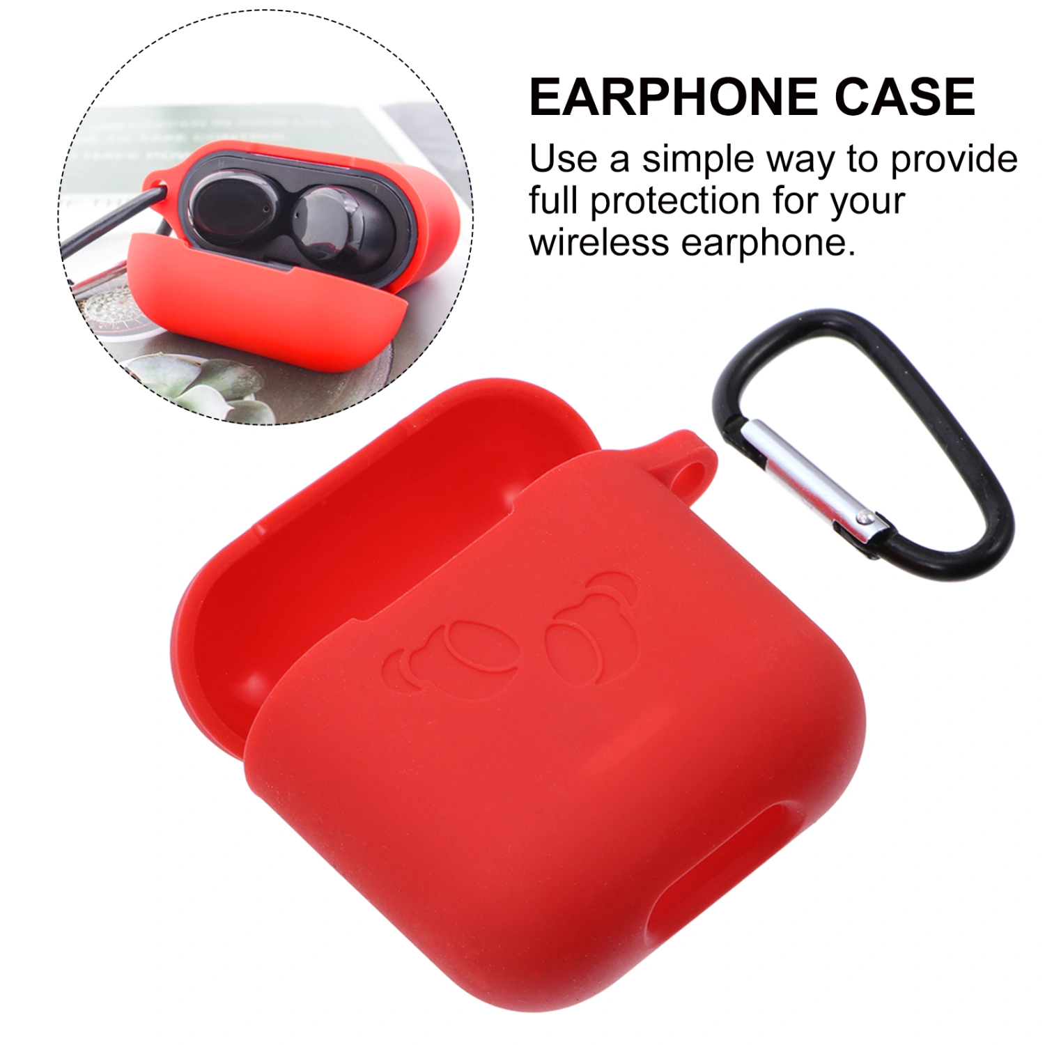 1pc Headphone Box Earphone Protective Case Compatible for T6 (Red)