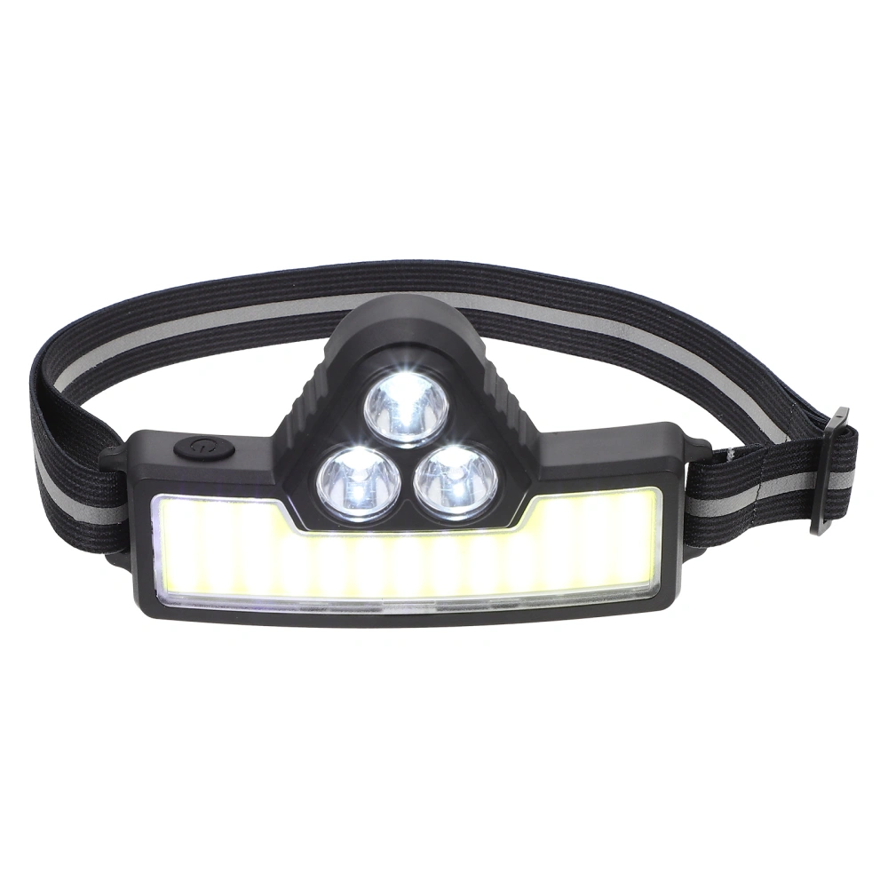 1 Set Plastic Lamp Waterproof Headlamp USB Charge Head Light for Cycling Fishing