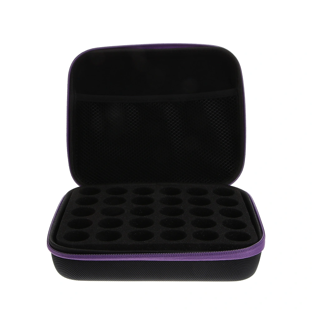 30 Bottle Essential Oils Storage Case Essential Oil Travel Box Holder Organizer (Purple)