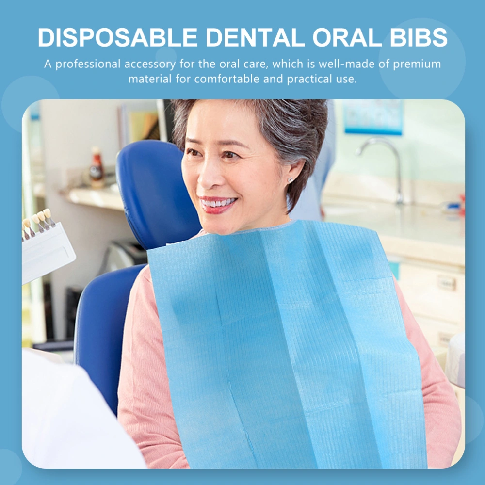 60pcs Disposable Dentist Bibs Napkins Hygiene Dental Bibs Dental Treatment Supplies