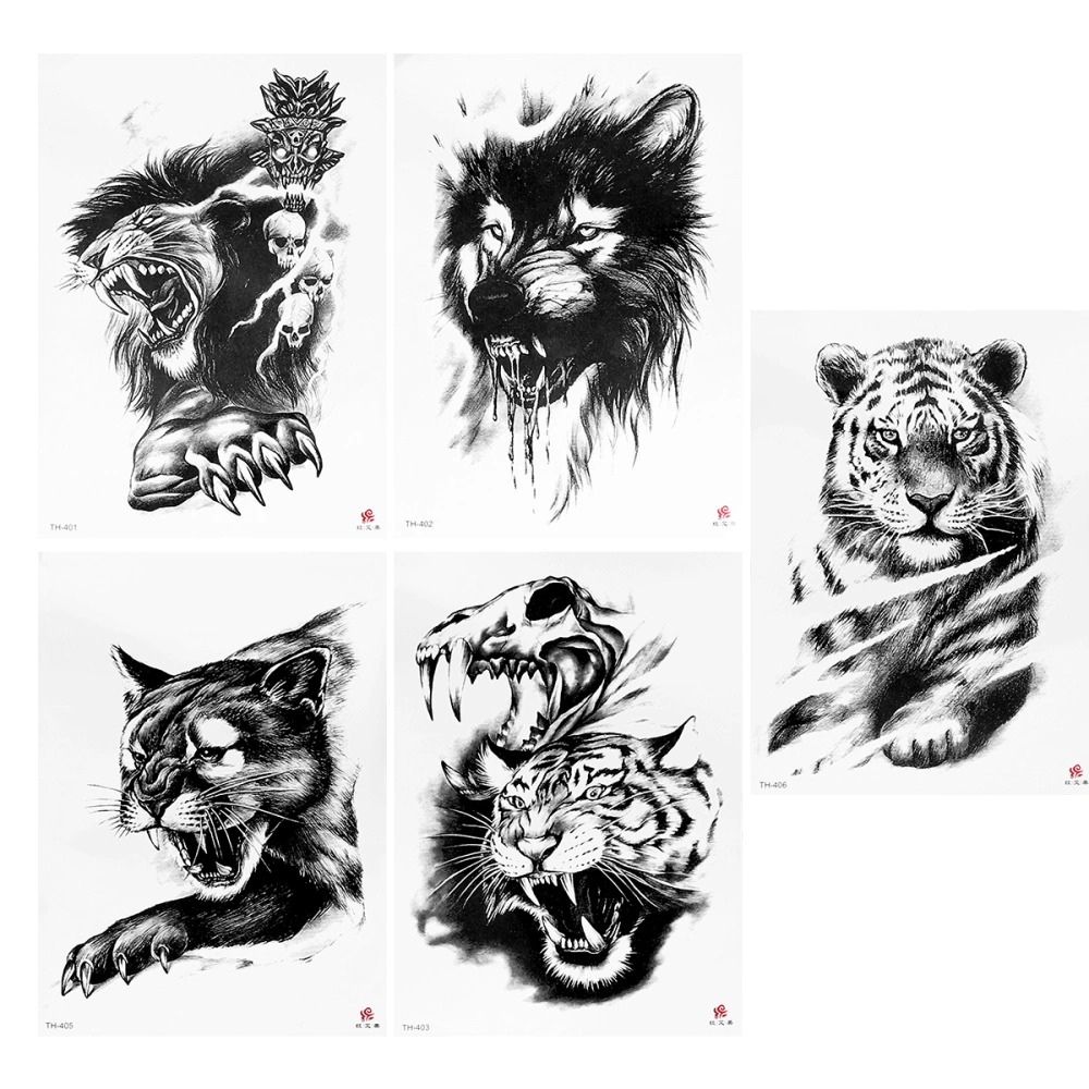 5Pcs Arm Temporary Decal Sticker For Men Halloween Cosplay Accessories