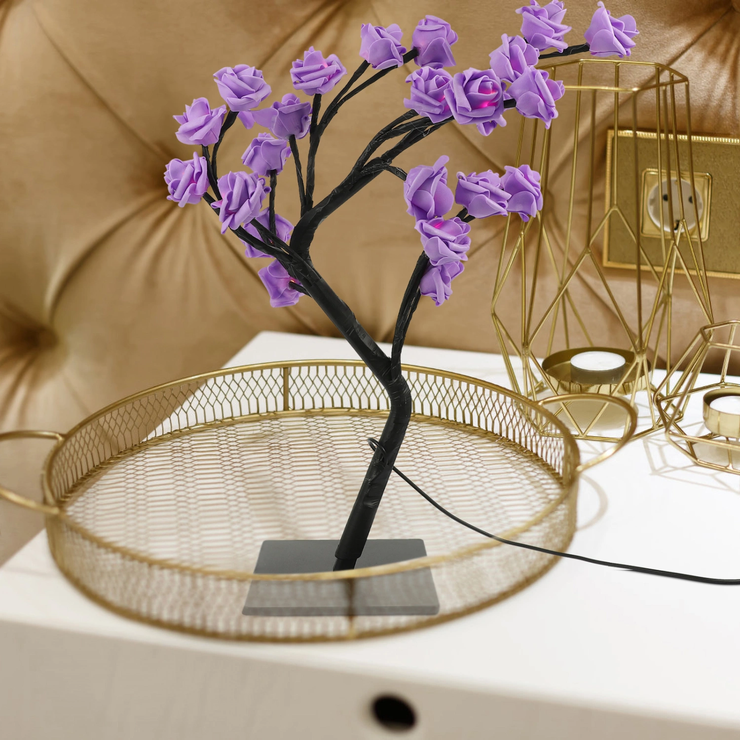 Rose Tree Lamp LED Flower Lamp Desk Lamp Nigh Lamp Decorative Light Bedroom Decor