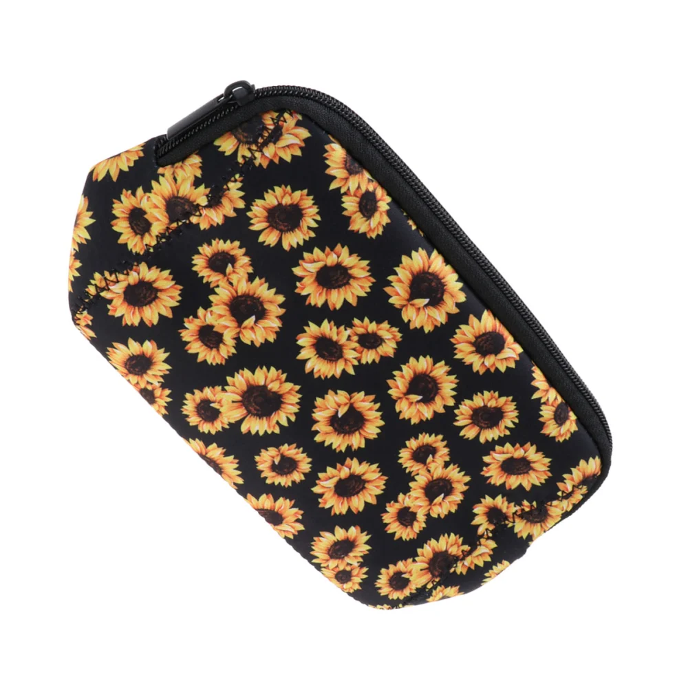 Large Capacity Sunflower Makeup Bags Creative Waterproof Flower Printing Washing Bag Travel Storage Pouch Handbag