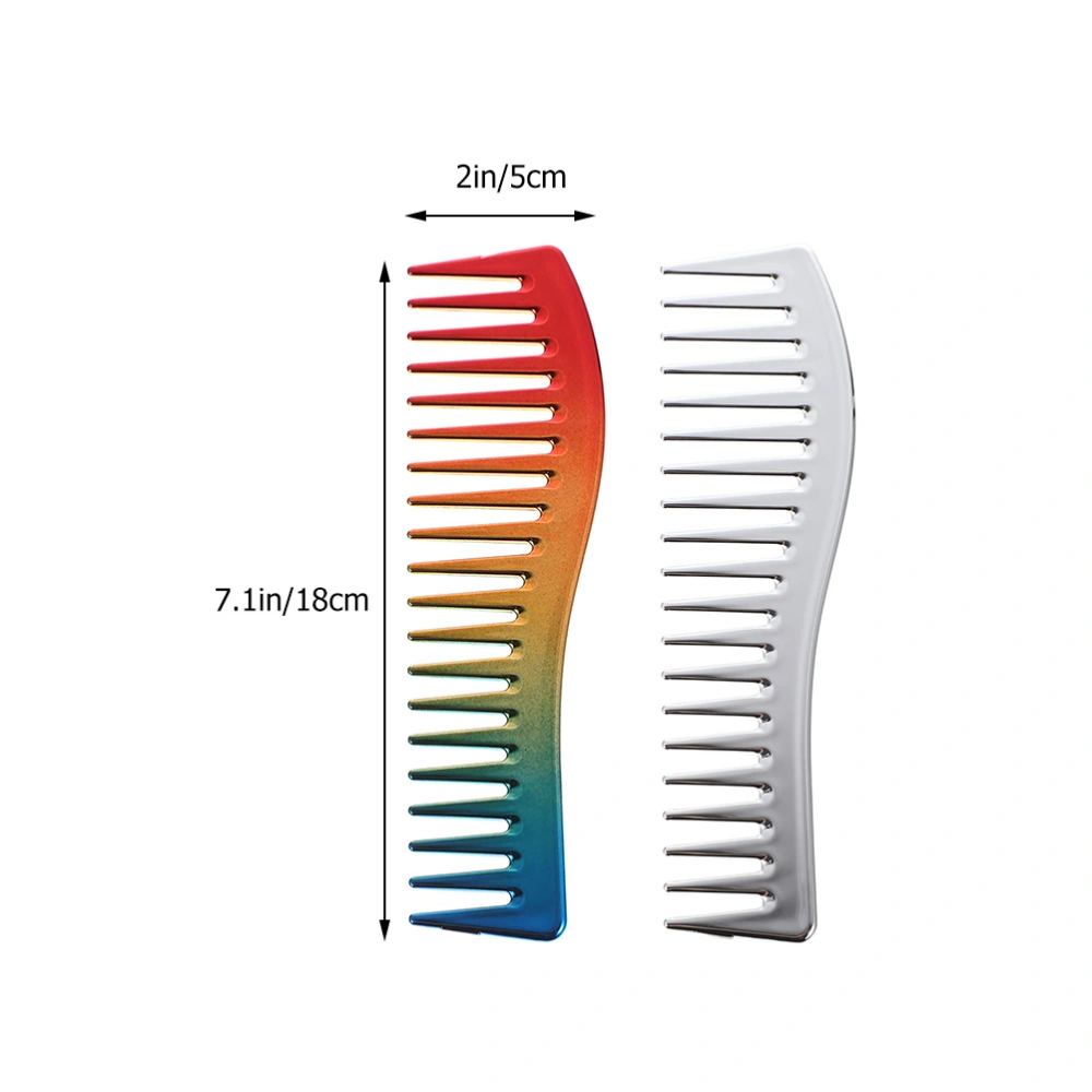 2pcs Practical Hair Detangling Comb Men Hairstyling Comb Tool Durable ABS Hair Comb for Men