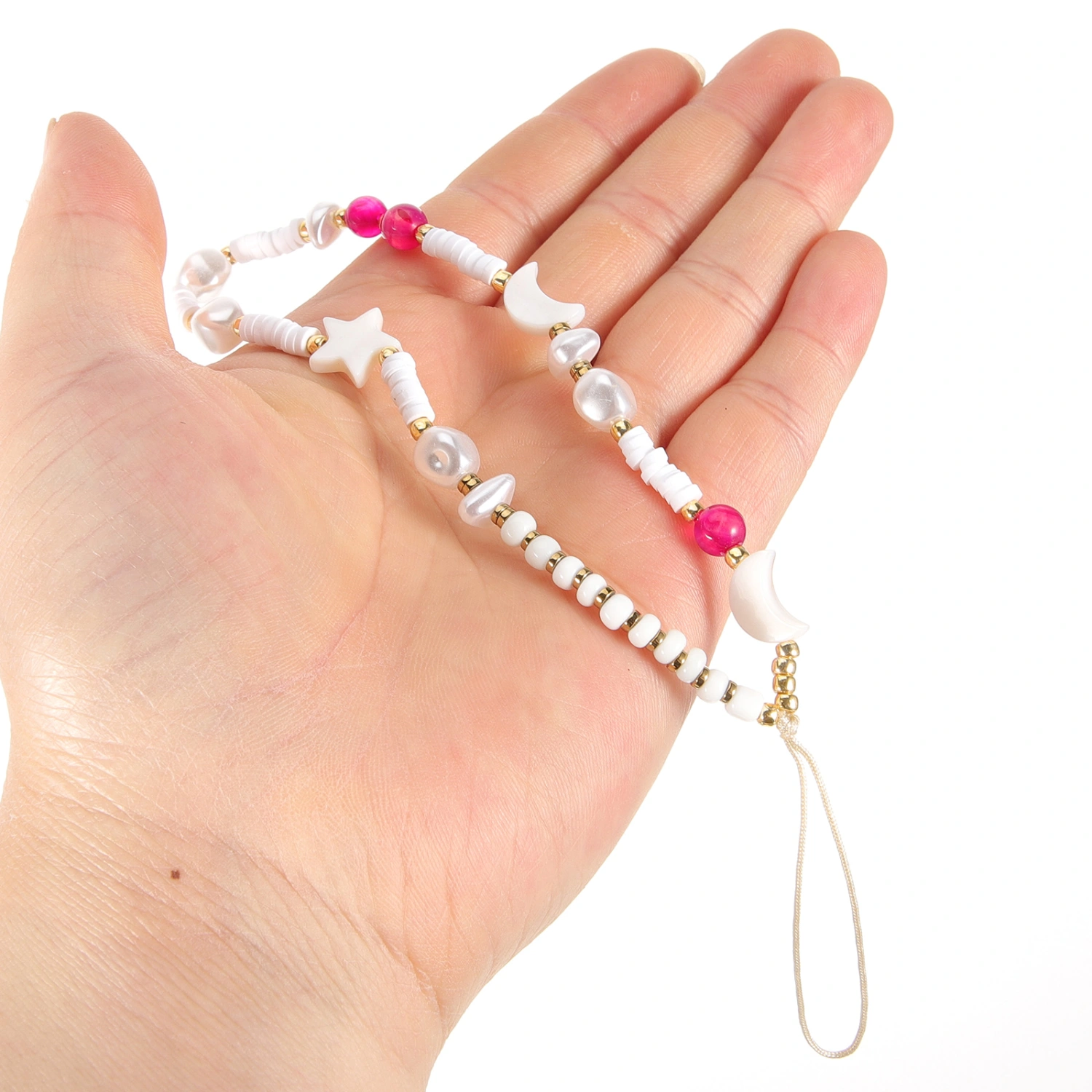Beaded Phone Lanyard Beaded Phone Chain Strap Bracelet Keychain Phone Accessory