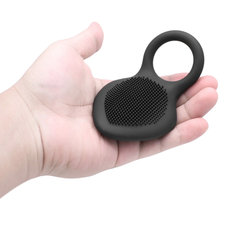 1PC USB Charging Vibration Lock Penis Massaging Ring Multi-frequency Delay Ring for Male Black