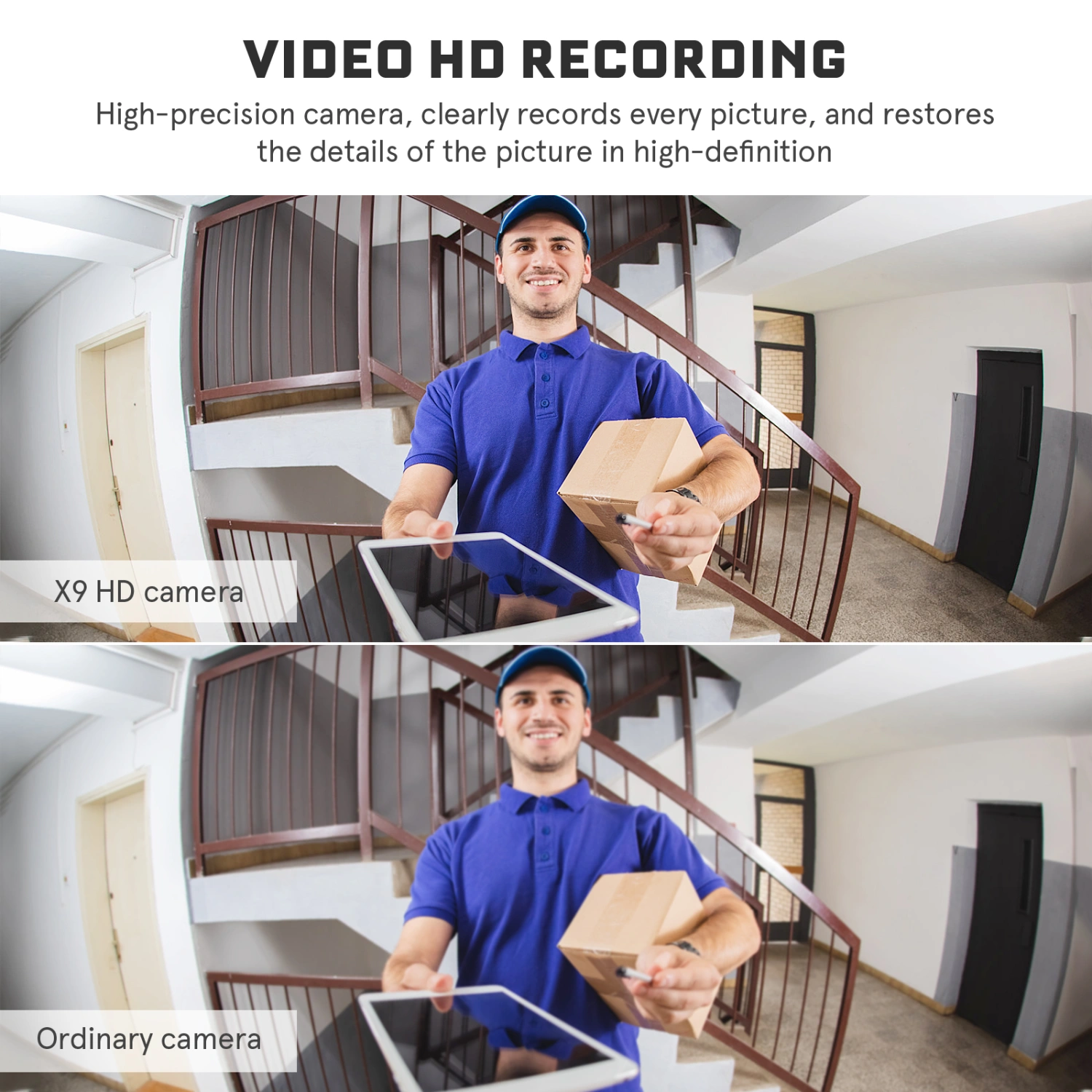 Wireless WiFi Doorbell Smart Doorbell with Camera Practical Video Doorbell for Home Office