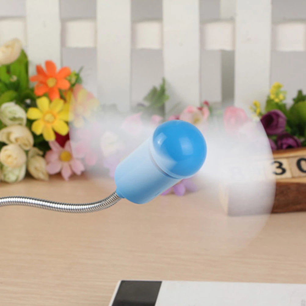3PCS USB Small Fan Mini Flexional USB Fan Notebook Hose USB Fan Leaf Fan (Black, White, Blue)