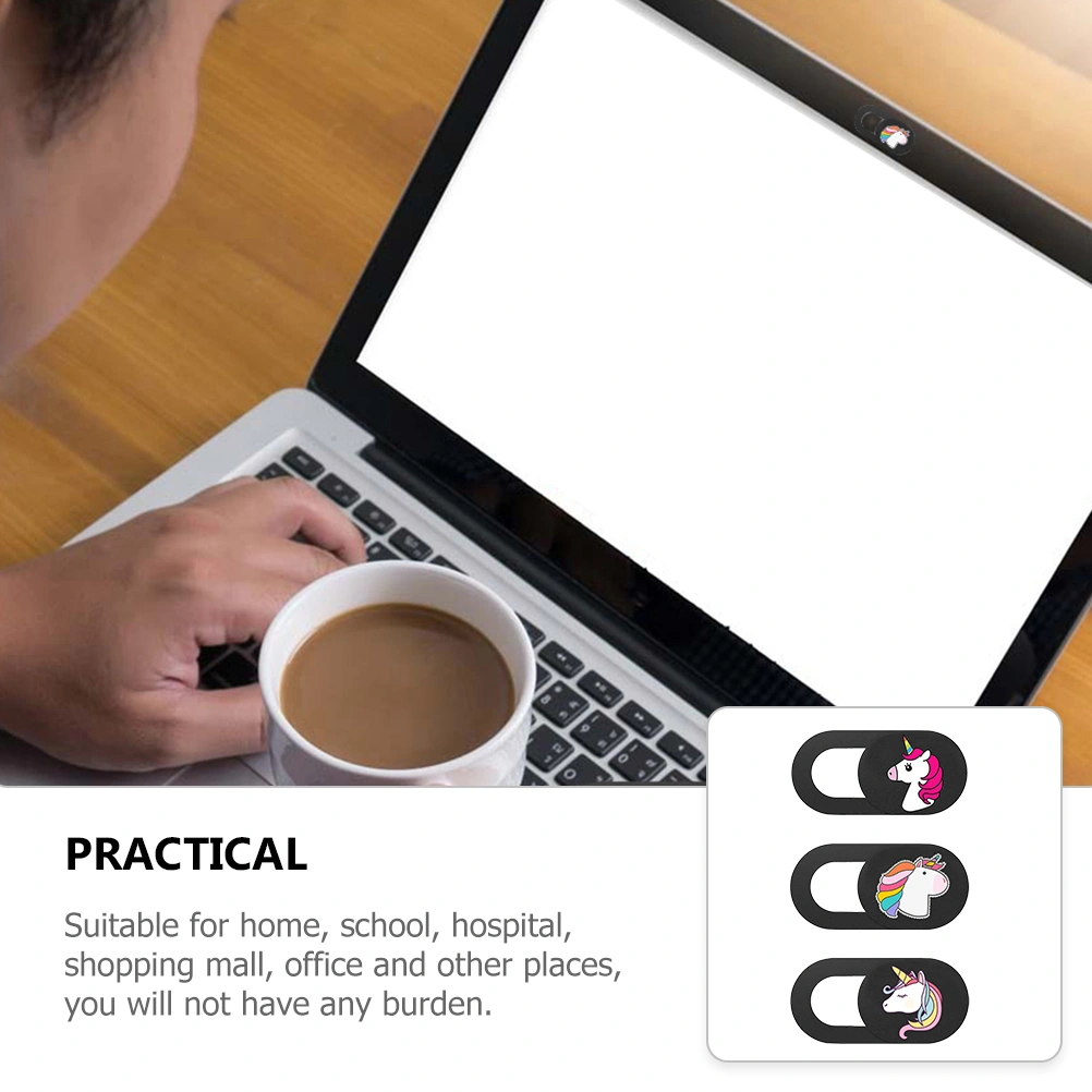 3pcs Cartoon Webcam Cover Ultra Thin Web Camera Cover for Computer Laptop