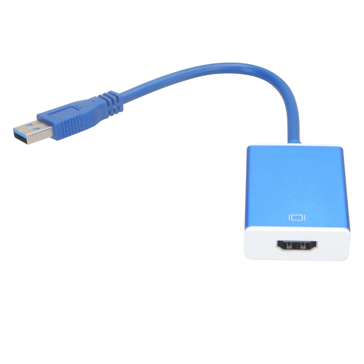 1PC USB3.0 to Cable High Definition Adapter Single Direction Converter USB Cable Adapter with Drive (Blue)