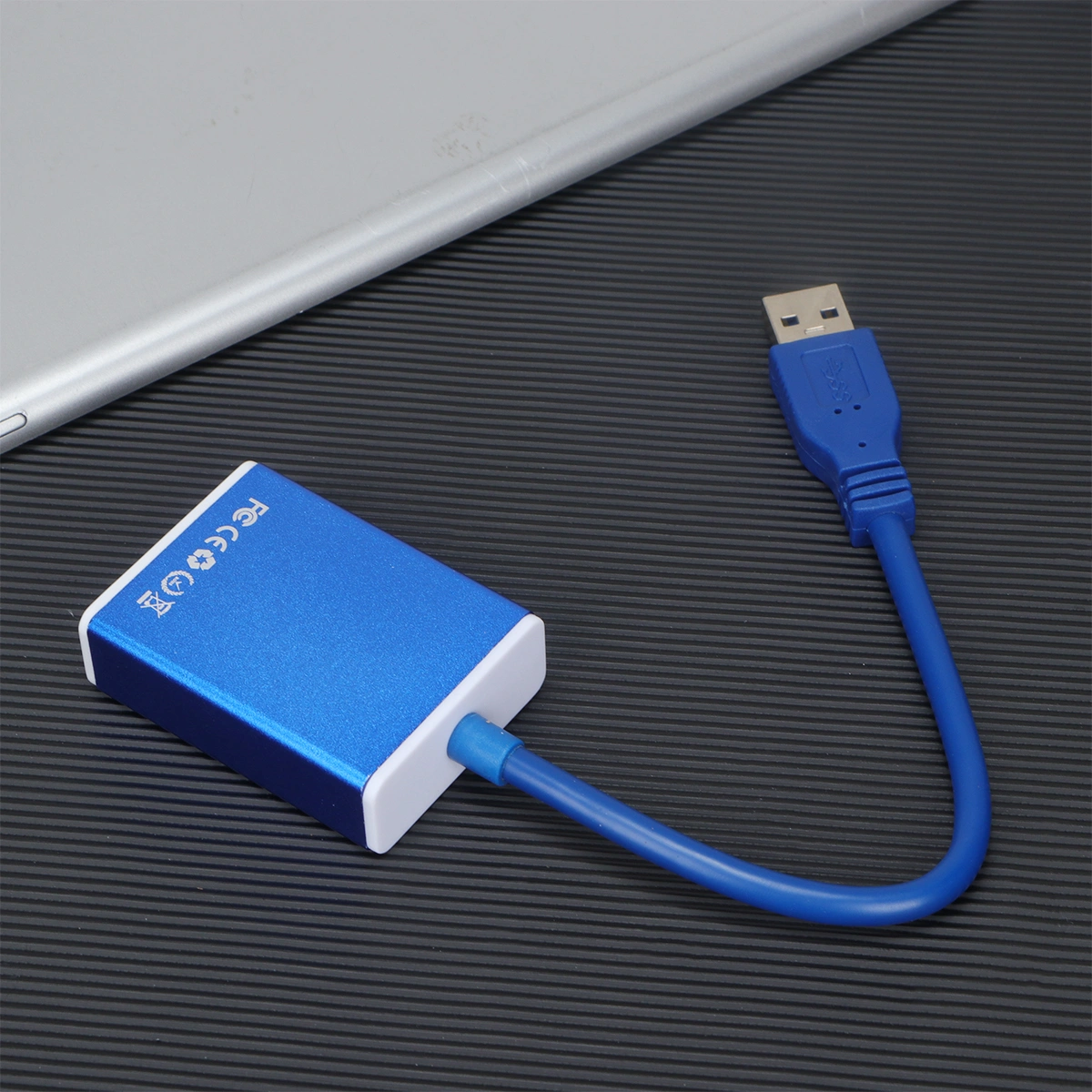 1PC USB3.0 to Cable High Definition Adapter Single Direction Converter USB Cable Adapter with Drive (Blue)