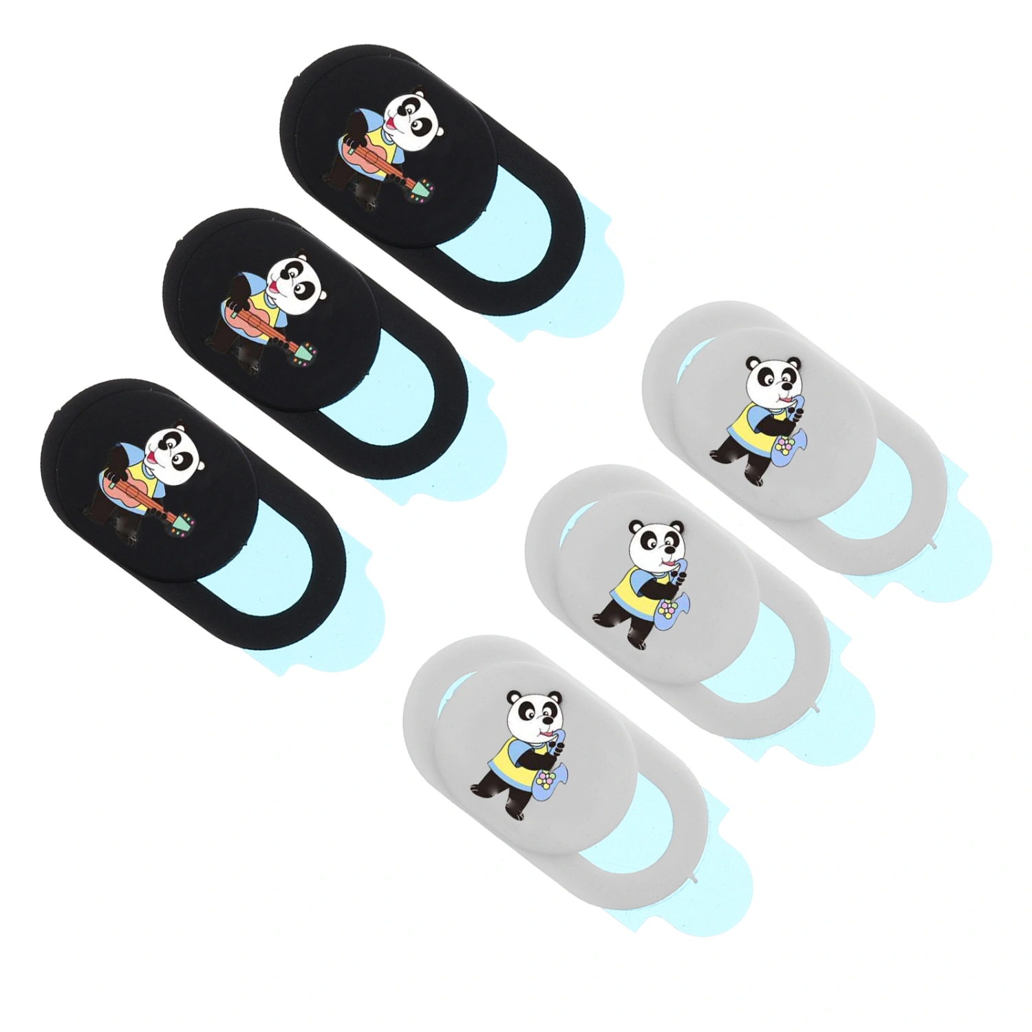 6 PCS Webcam Cover Slide Panda Pattern Anti-peeping Web Camera Blocker