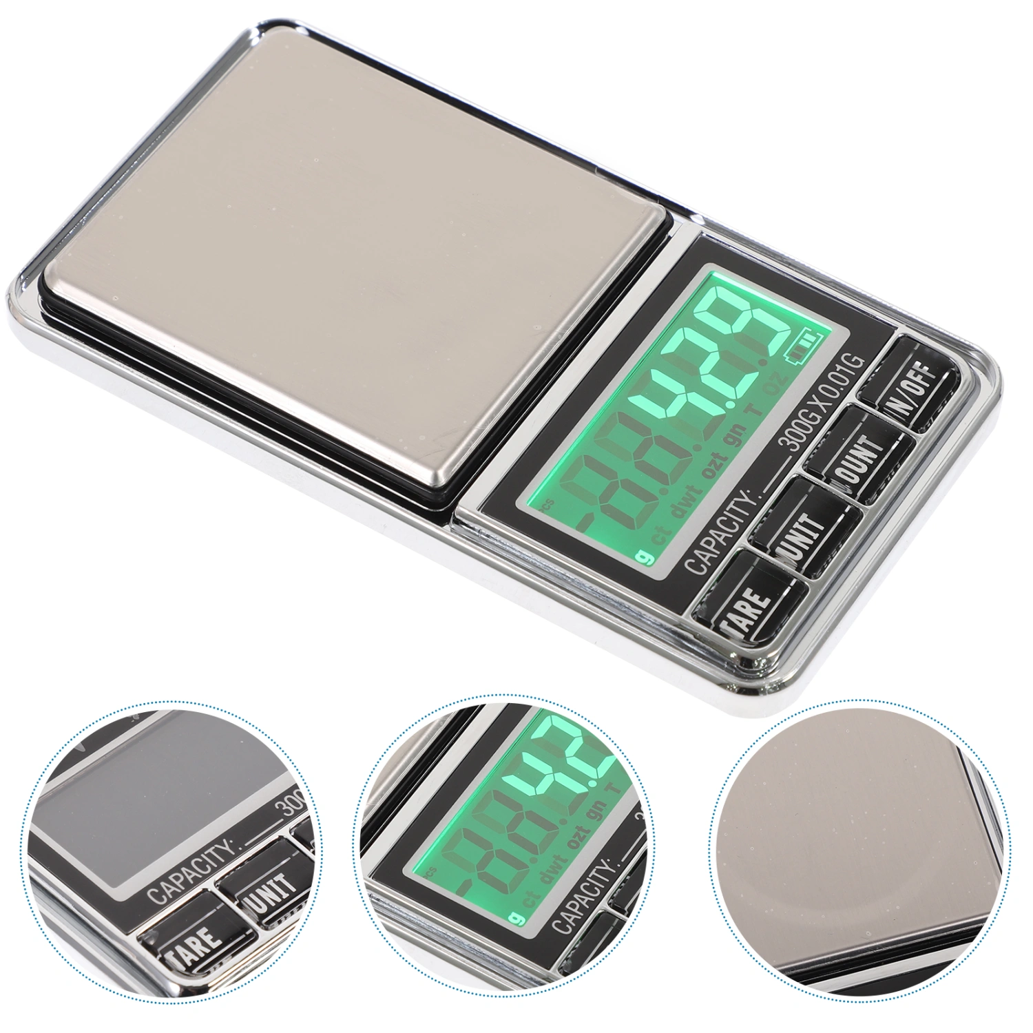 Jewelry Scale Weigh Precision Digital Scale Pocket 300g/0.01g Reloading Gems Weigh Scale