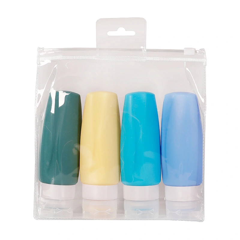 4pcs Empty Travel Bottles Refillable Tubes Bottles Shampoo Dispensers Conditioner Containers(90ML)