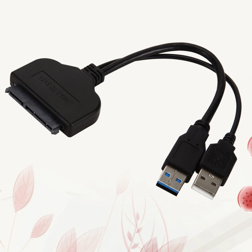USB3.0 to SATA Adapter Cord 2.5 Inch Laptop Hard Drive Data Cable USB To Sata Easy Drive Line (Black)