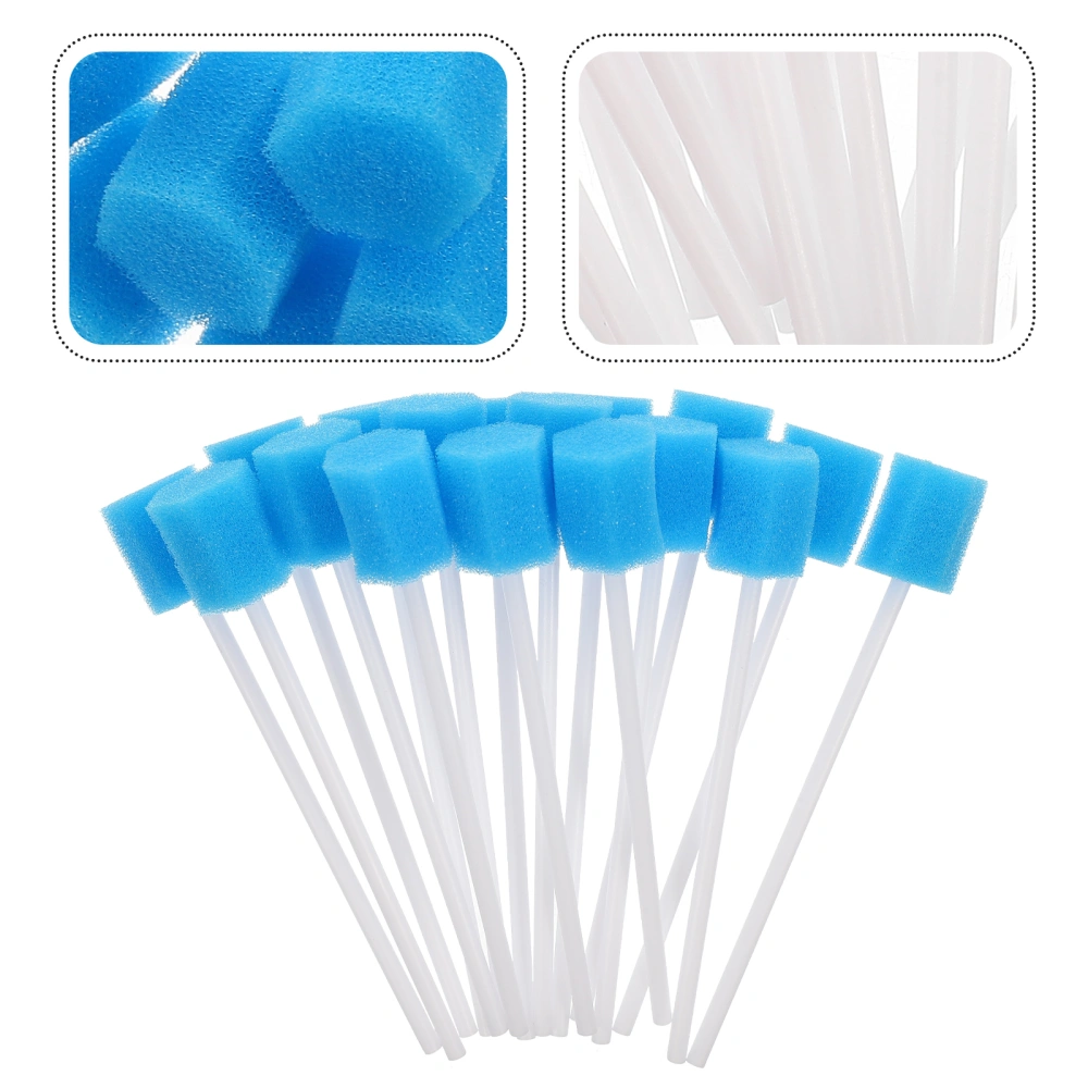 50Pcs Oral Care Sponge Brushes Mouth Swabs Cleaning Oral Brushes Cleaning Swabs