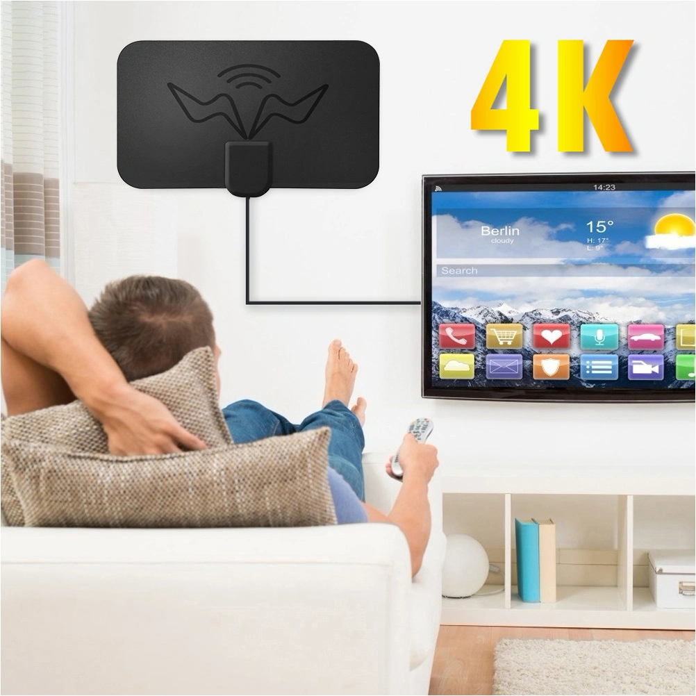 TV Antenna Universal Antenna 4K High Gain Portable Indoor TV Aerial Replacement