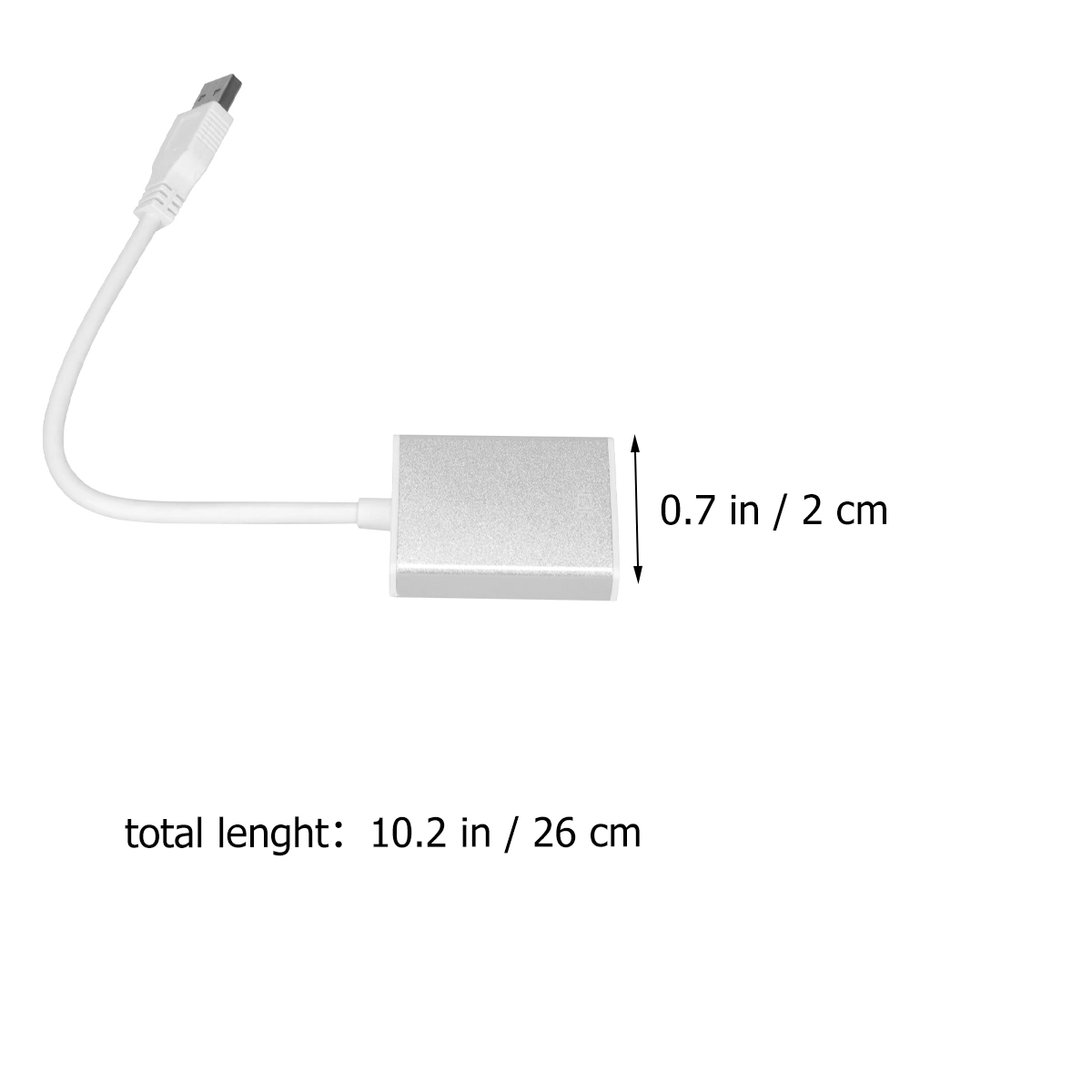 1PC USB3.0 to Cable High Definition Adapter Single Direction Converter USB Cable Adapter with Drive (Silver)