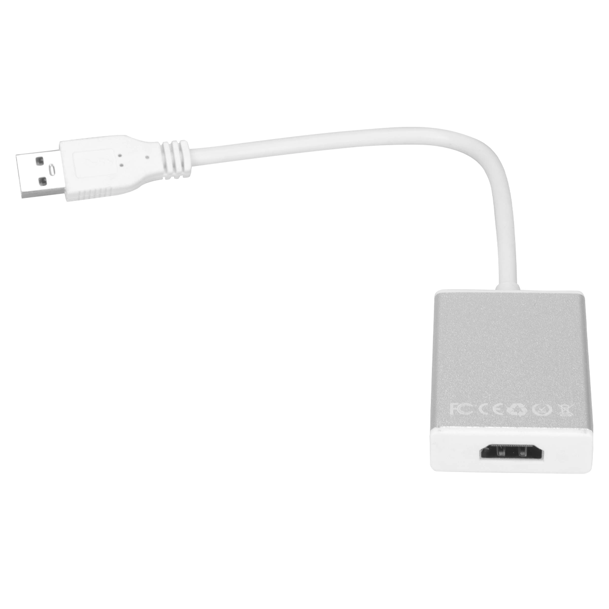 1PC USB3.0 to Cable High Definition Adapter Single Direction Converter USB Cable Adapter with Drive (Silver)