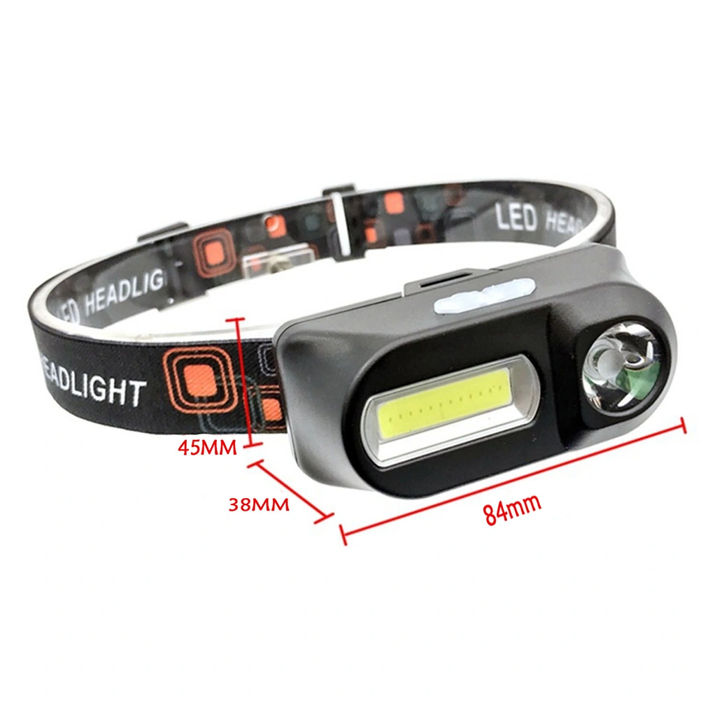 6 LEDs Rechargeable Headlamp Flashlight Rotatable Super Bright Head Torch USB Charging Head Lamp for Outdoor Running Camping Hiking Walking with Cable No Battery Included (Black)